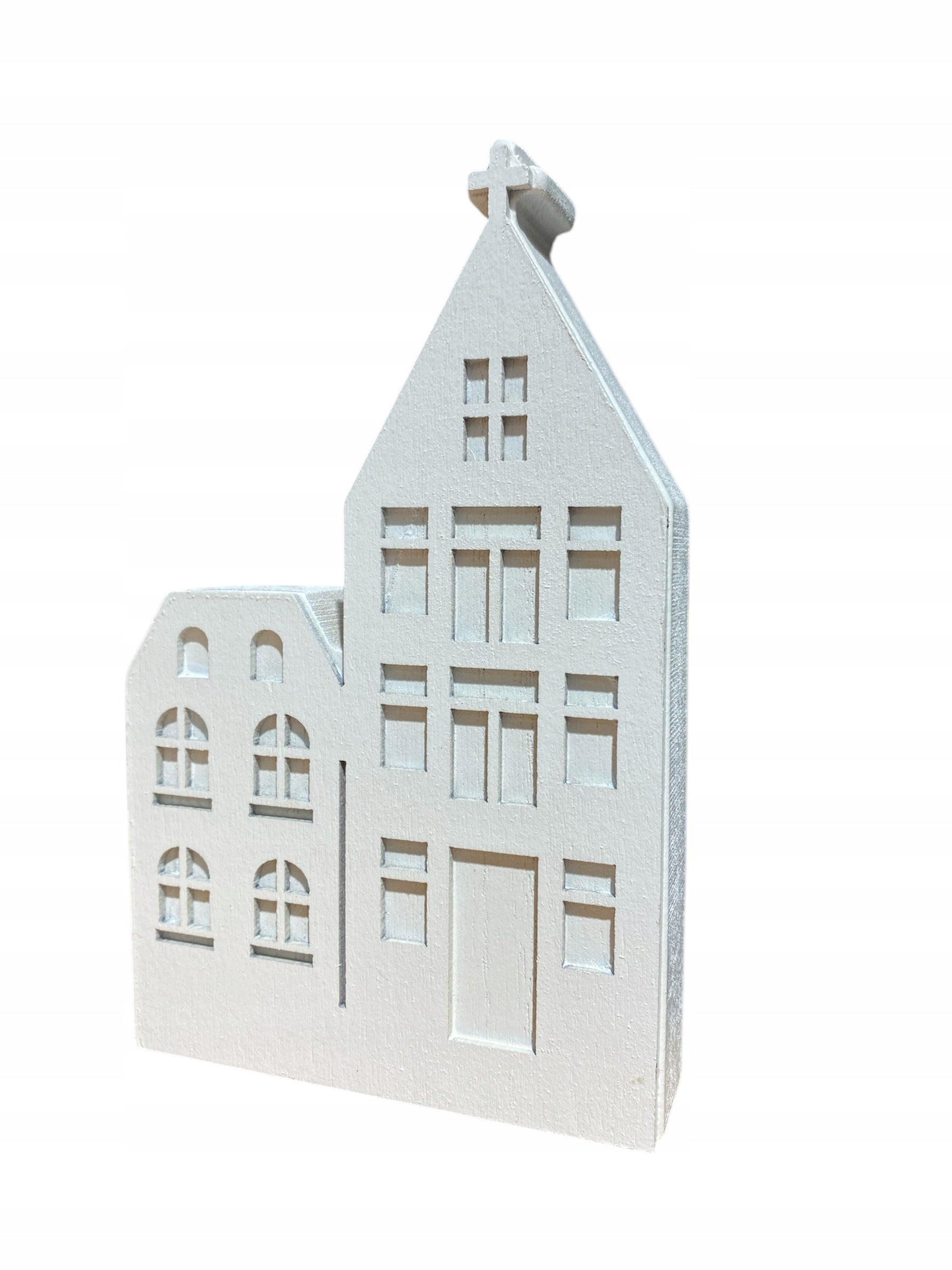 Domek Drewniany Biały 15X9 Cm