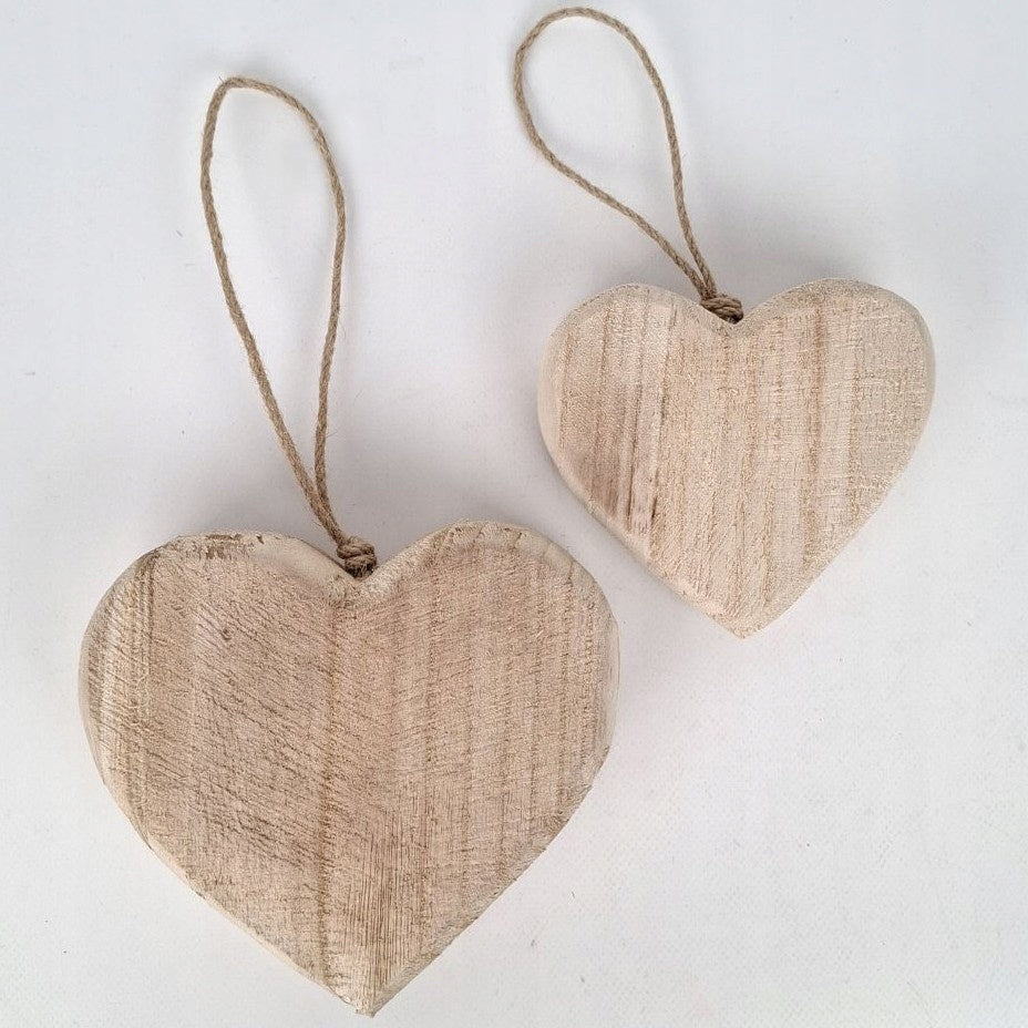 Drewniane Serce Zawieszka Naturalna Ozdoba Rustykalna 12x13cm