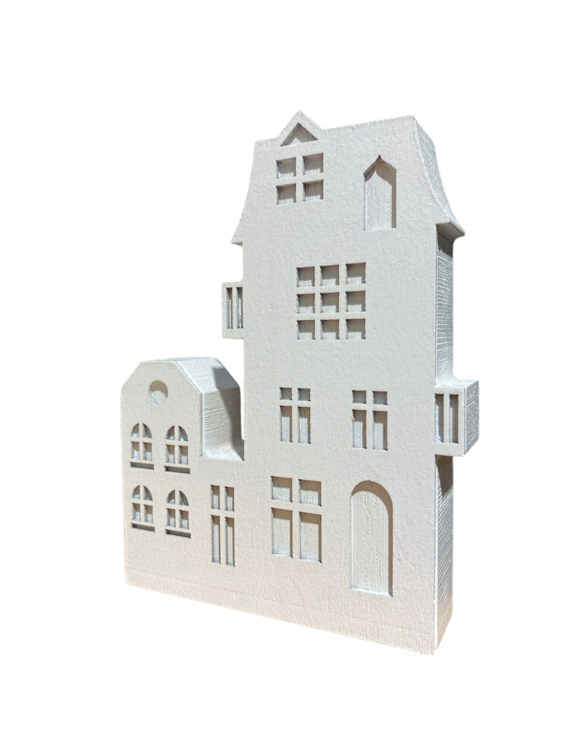 Domek Drewniany Biały 13X9 Cm